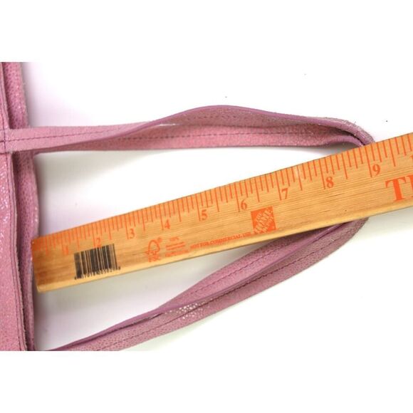 LRG Brooks Brothers SHIMMERING PINK REAL LEATHER SHOULDER BAG HANDBAG TOTE PURSE - Picture 14 of 14